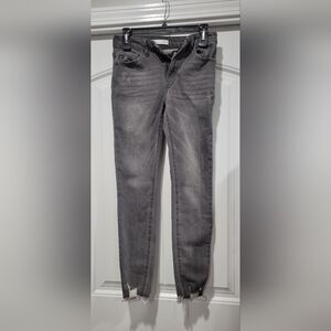 KanCan Women's Gray Straight Leg Jeans